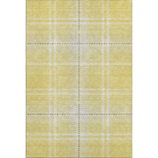 Piper Looms Mayfield Plaid AMF935 Yellow Machine Washable Area Rug main image