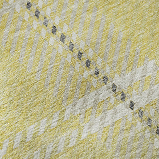 Piper Looms Mayfield Plaid AMF935 Yellow Machine Washable Area Rug Swatch Image