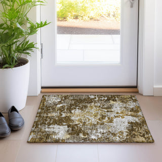 Piper Looms Mayfield Damask AMF936 Brown Machine Washable Area Rug Scatter Lifestyle Image Feature