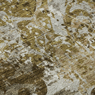 Piper Looms Mayfield Damask AMF936 Brown Machine Washable Area Rug Swatch Image