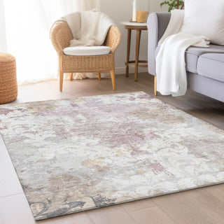 Piper Looms Mayfield Damask AMF936 Ivory Machine Washable Area Rug Lifestyle Image Feature