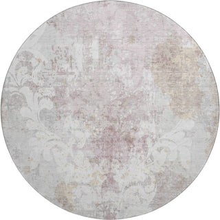 Piper Looms Mayfield Damask AMF936 Ivory Machine Washable Area Rug Round Main Image