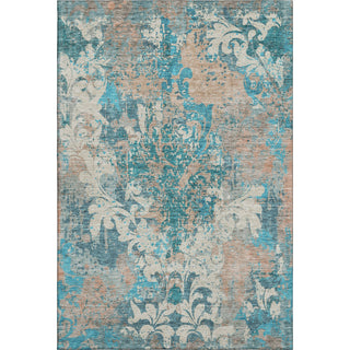 Piper Looms Mayfield Damask AMF936 Teal Machine Washable Area Rug main image
