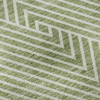 Piper Looms Mayfield Geometric AMF937 Aloe Machine Washable Area Rug Swatch Image