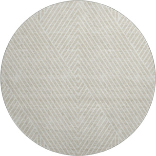 Piper Looms Mayfield Geometric AMF937 Beige Machine Washable Area Rug Round Main Image