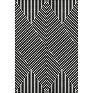 Piper Looms Mayfield Geometric AMF937 Black Machine Washable Area Rug main image