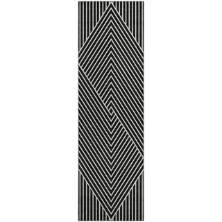 Piper Looms Mayfield Geometric AMF937 Black Machine Washable Area Rug Runner Main Image