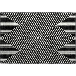 Piper Looms Mayfield Geometric AMF937 Black Machine Washable Area Rug Scatter Main Image