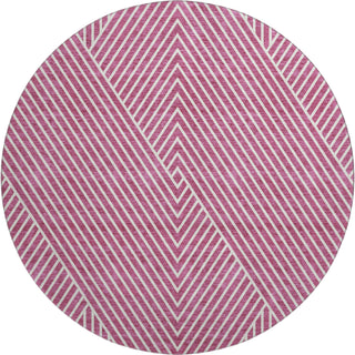 Piper Looms Mayfield Geometric AMF937 Blush Machine Washable Area Rug Round Main Image