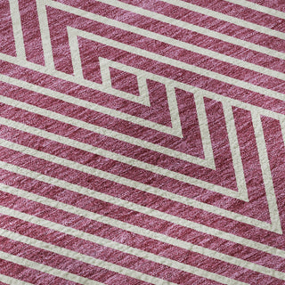 Piper Looms Mayfield Geometric AMF937 Blush Machine Washable Area Rug Swatch Image