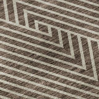 Piper Looms Mayfield Geometric AMF937 Brown Machine Washable Area Rug Swatch Image