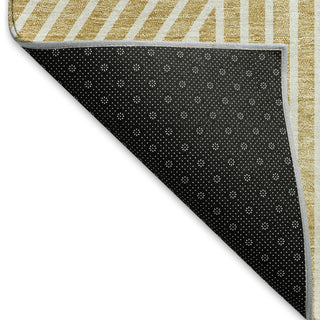 Piper Looms Mayfield Geometric AMF937 Gold Machine Washable Area Rug Backing Image