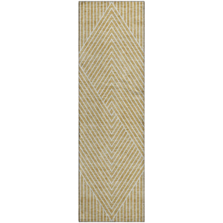 Piper Looms Mayfield Geometric AMF937 Gold Machine Washable Area Rug Runner Main Image