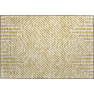 Piper Looms Mayfield Geometric AMF937 Gold Machine Washable Area Rug Scatter Main Image