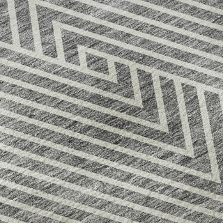 Piper Looms Mayfield Geometric AMF937 Gray Machine Washable Area Rug Swatch Image