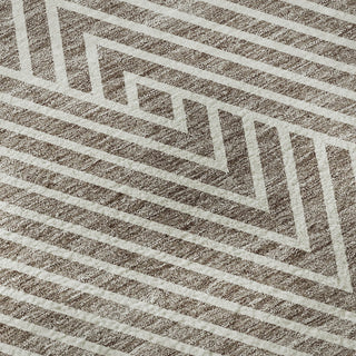 Piper Looms Mayfield Geometric AMF937 Taupe Machine Washable Area Rug Swatch Image