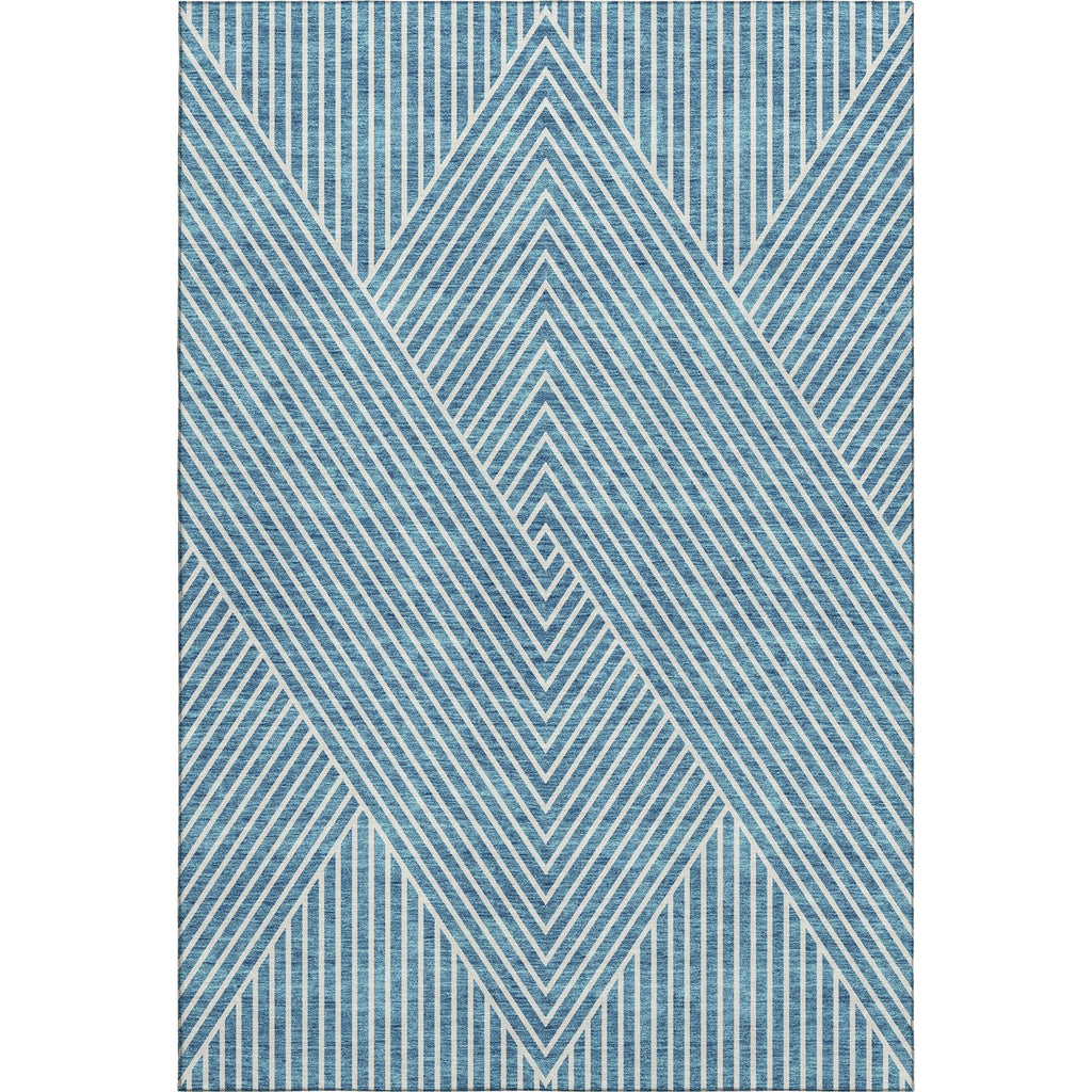 Piper Looms Mayfield Geometric AMF937 Teal Machine Washable Area Rug main image