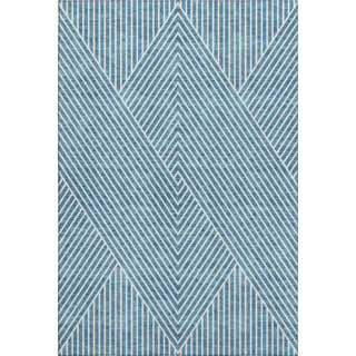 Piper Looms Mayfield Geometric AMF937 Teal Machine Washable Area Rug main image