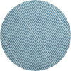 Piper Looms Mayfield Geometric AMF937 Teal Machine Washable Area Rug Round Main Image