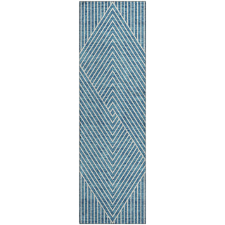 Piper Looms Mayfield Geometric AMF937 Teal Machine Washable Area Rug Runner Main Image
