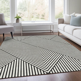 Piper Looms Mayfield Geometric AMF937 White Machine Washable Area Rug Lifestyle Image Feature