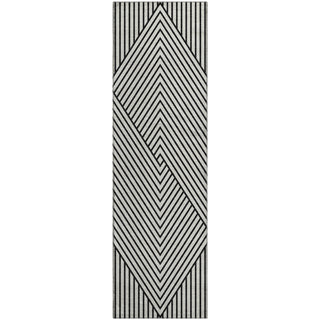 Piper Looms Mayfield Geometric AMF937 White Machine Washable Area Rug Runner Main Image