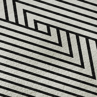 Piper Looms Mayfield Geometric AMF937 White Machine Washable Area Rug Swatch Image