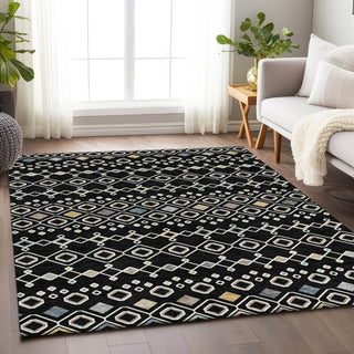 Piper Looms Mayfield Southwest AMF938 Black Machine Washable Area Rug Lifestyle Image Feature