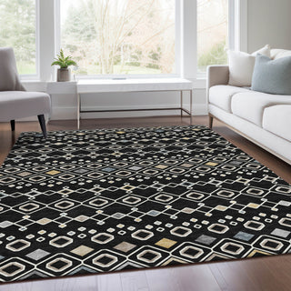 Piper Looms Mayfield Southwest AMF938 Black Machine Washable Area Rug Lifestyle Image Feature