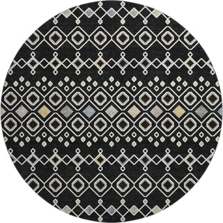 Piper Looms Mayfield Southwest AMF938 Black Machine Washable Area Rug Round Main Image