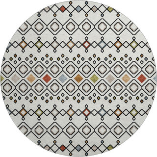 Piper Looms Mayfield Southwest AMF938 Ivory Machine Washable Area Rug Round Main Image