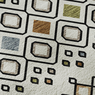 Piper Looms Mayfield Southwest AMF938 Ivory Machine Washable Area Rug Swatch Image