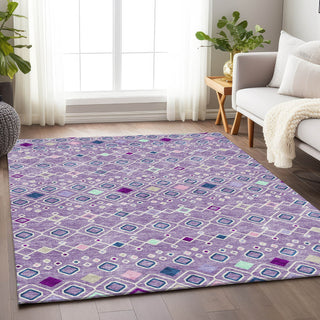 Piper Looms Mayfield Southwest AMF938 Lavender Machine Washable Area Rug Lifestyle Image Feature