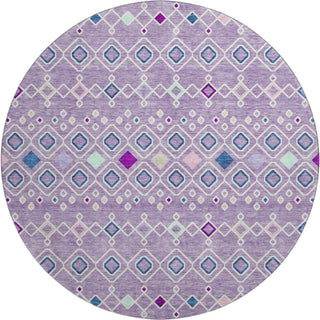 Piper Looms Mayfield Southwest AMF938 Lavender Machine Washable Area Rug Round Main Image