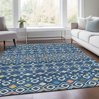 Piper Looms Mayfield Southwest AMF938 Navy Machine Washable Area Rug Lifestyle Image Feature