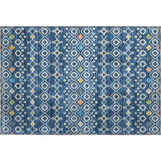 Piper Looms Mayfield Southwest AMF938 Navy Machine Washable Area Rug Scatter Main Image