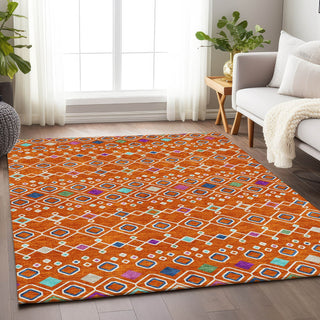 Piper Looms Mayfield Southwest AMF938 Orange Machine Washable Area Rug Lifestyle Image Feature