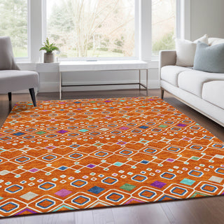Piper Looms Mayfield Southwest AMF938 Orange Machine Washable Area Rug Lifestyle Image Feature