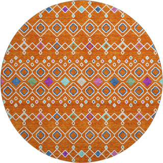 Piper Looms Mayfield Southwest AMF938 Orange Machine Washable Area Rug Round Main Image