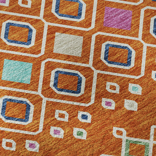 Piper Looms Mayfield Southwest AMF938 Orange Machine Washable Area Rug Swatch Image