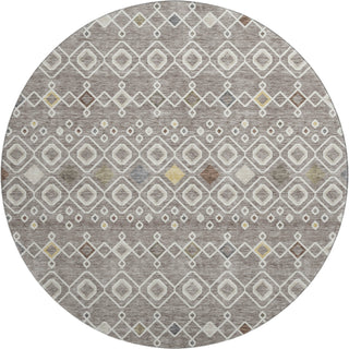 Piper Looms Mayfield Southwest AMF938 Taupe Machine Washable Area Rug Round Main Image