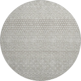 Piper Looms Mayfield Stripes AMF939 Beige Machine Washable Area Rug Round Main Image