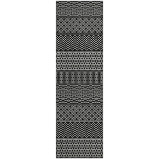 Piper Looms Mayfield Stripes AMF939 Black Machine Washable Area Rug Runner Main Image
