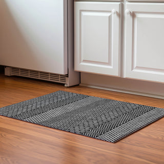 Piper Looms Mayfield Stripes AMF939 Black Machine Washable Area Rug Scatter Lifestyle Image Feature