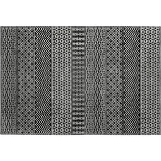 Piper Looms Mayfield Stripes AMF939 Black Machine Washable Area Rug Scatter Main Image