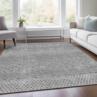 Piper Looms Mayfield Stripes AMF939 Gray Machine Washable Area Rug Lifestyle Image Feature