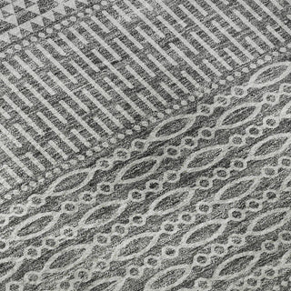 Piper Looms Mayfield Stripes AMF939 Gray Machine Washable Area Rug Swatch Image