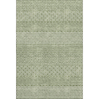 Piper Looms Mayfield Stripes AMF939 Green Machine Washable Area Rug main image