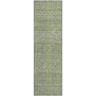 Piper Looms Mayfield Stripes AMF939 Green Machine Washable Area Rug Runner Main Image