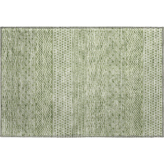 Piper Looms Mayfield Stripes AMF939 Green Machine Washable Area Rug Scatter Main Image